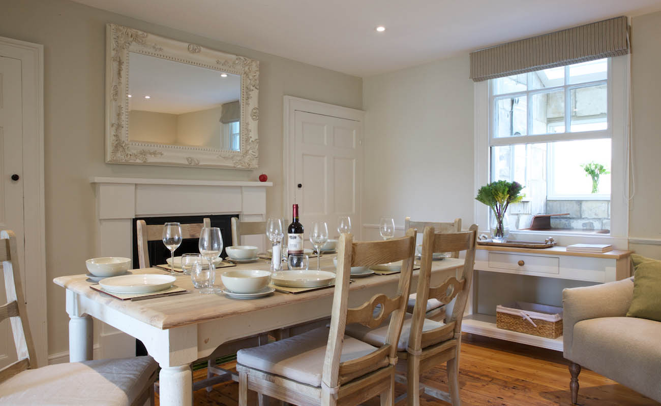 Dining at our boutique Bath town house for 7